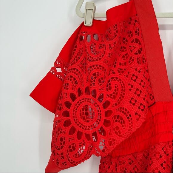 Alice McCall Tomato Red Cold Shoulder Jumpsuit Size 4 - Picture 3 of 5